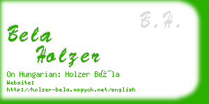 bela holzer business card
